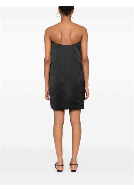 Black satin wrap mini dress Philosophy di Lorenzo Serafini - women PHILOSOPHY DI LORENZO SERAFINI | 042071350555